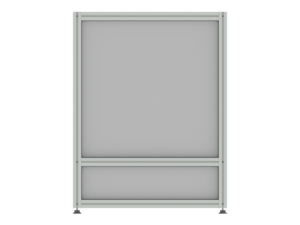 3D printer enclosure, 30-series aluminium extrusion profiles, M large size, ortho back view, normal, no 3D printer