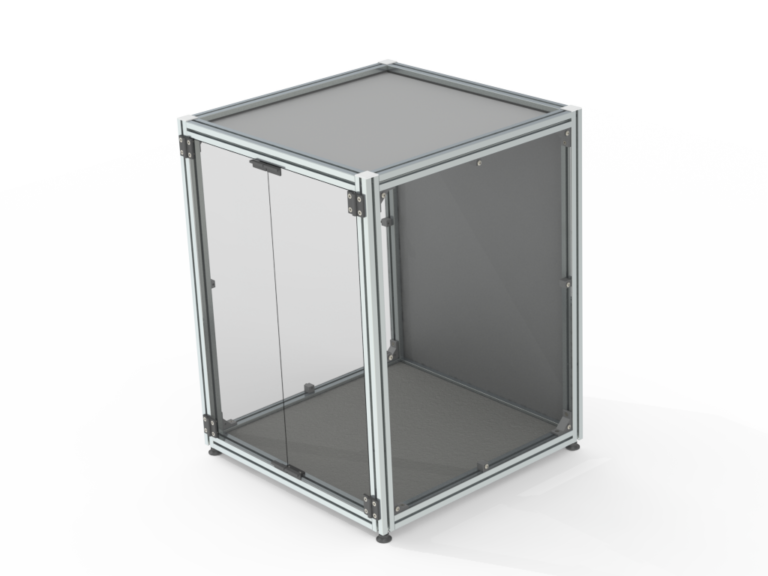 3D printer enclosure, 30-series aluminium extrusion profiles, L small size, persp view-1 view, normal, no 3D printer