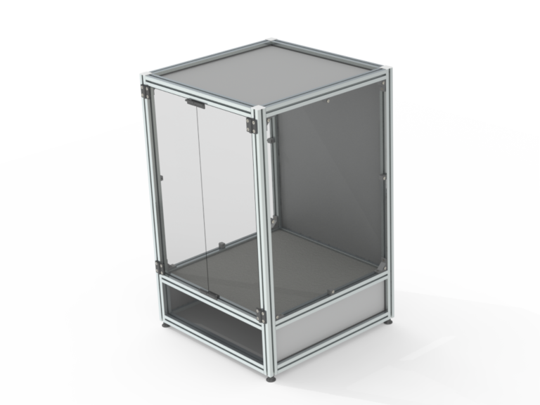 3D printer enclosure, 30-series aluminium extrusion profiles, L large size, persp view-1 view, normal, no 3D printer