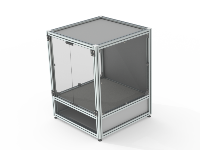 3D printer enclosure, 30-series aluminium extrusion profiles, M large size, persp view-1 view, normal, no 3D printer