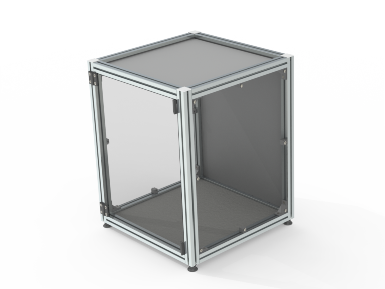 3D printer enclosure, 30-series aluminium extrusion profiles, S small size, persp view-1 view, normal, no 3D printer