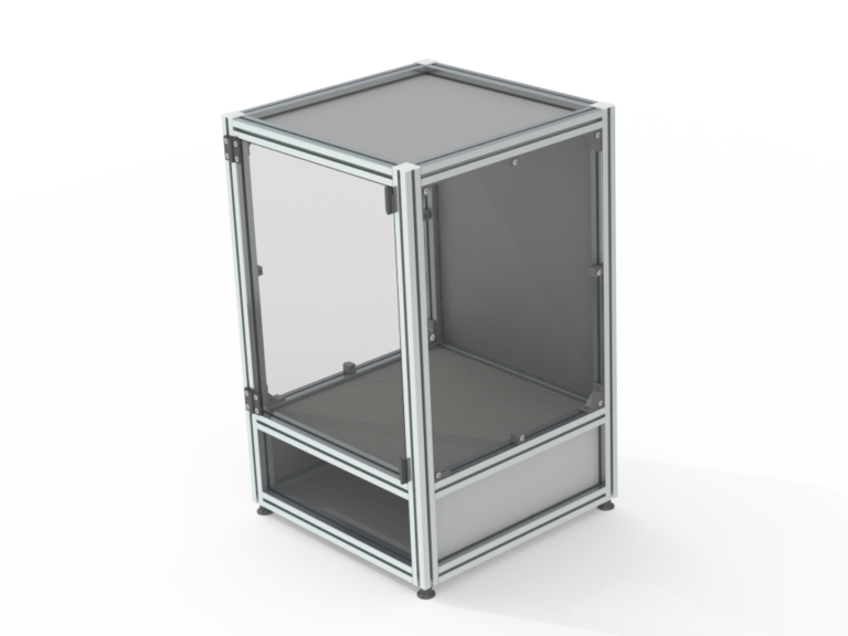3D printer enclosure, 30-series aluminium extrusion profiles, S large size, persp view-1 view, normal, no 3D printer