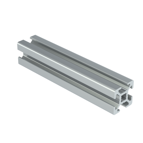 Aluminium Extrusion Profiles, 20-series, 20x20mm, BH-20-6, natural anodized, persp view-3 view, normal